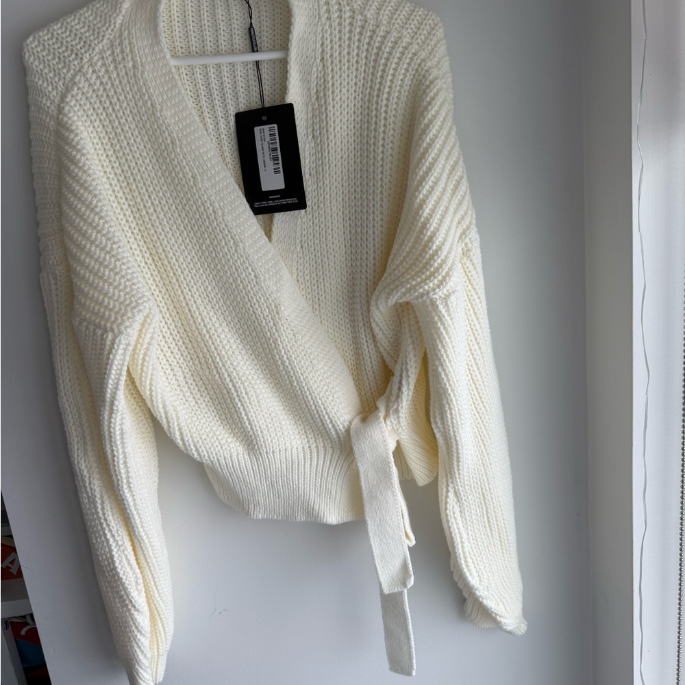 PrettyLittleThing Cream Knit Cardigan